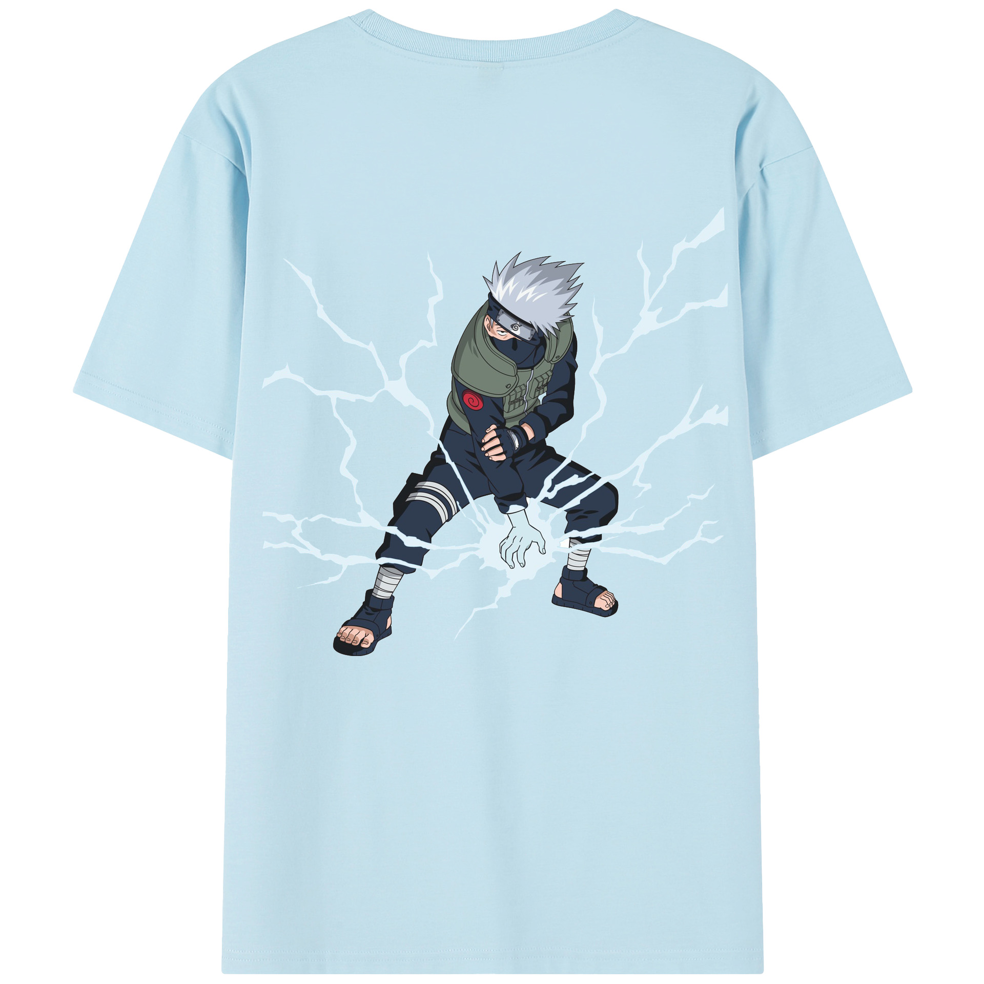 （画像用） NARUTO -ナルト- はたけ カカシ Hatake Kakashi 綿100％半袖Tシャツ（背面プリント）